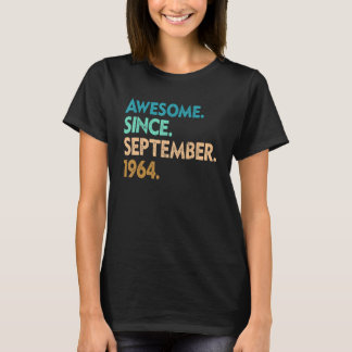 T-shirt 58 Ans Awesome Depuis Septembre 1964 58th 2
