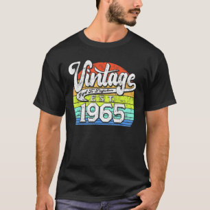 T-shirt 58 ans Vintage 1965 58e anniversaire 1