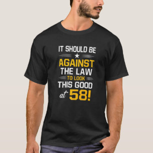 T-shirt 58e anniversaire 58 ans Anniversaire Hommes Femmes
