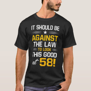 T-shirt 58e anniversaire 58 ans Anniversaire Hommes Femmes