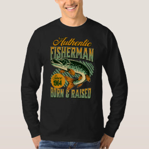 T-shirt 58e anniversaire pêcheur 58 ans pêche depuis