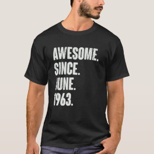 T-shirt 59 Ans 59e Anniversaire Awesome depuis Juin 196