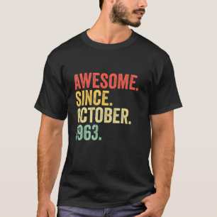 T-shirt 59 Ans Awesome depuis Octobre 1963 59e Birt