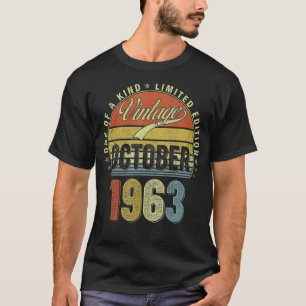 T-shirt 59 Ans Vintage Octobre 1963 59e Anniversaire Moi