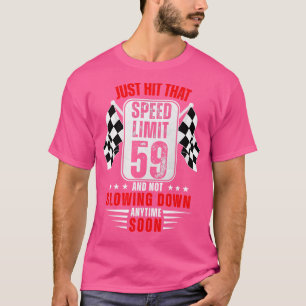 T-shirt 59e anniversaire Limite de vitesse Signal 59 ans v