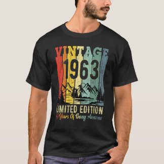 T-shirt 59e fête d'anniversaire 59 ans Awesome 1963