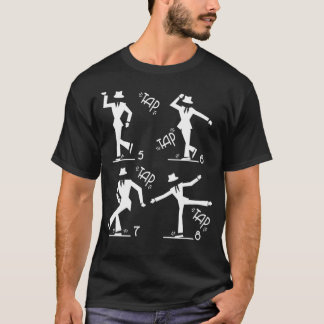 T-shirt 5 6 7 8 Tap Danser Tap Dance Enseignant Danser Cad