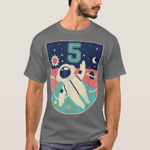 T-shirt 5 Anniversaire Garçon Tee Astronaut 5e Anniversair