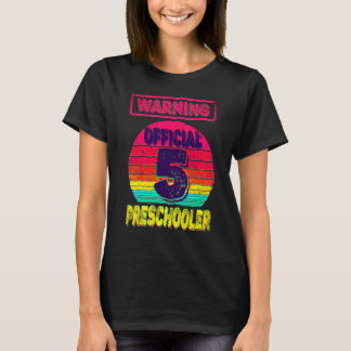 T-shirt 5 Anniversaire Retro Distress Vintage 2017 5ans P