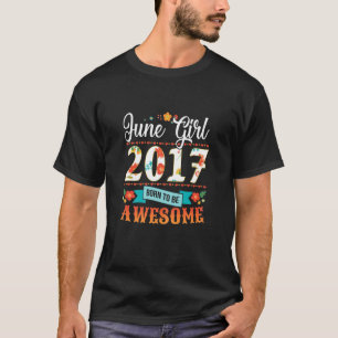 T-shirt 5 Anniversaire Vêtements Juin 2017 5 Ans Floral
