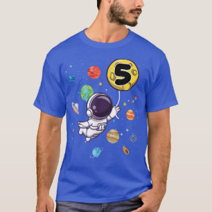 T-shirt 5 ans Anniversaire Cadeaux de garçon Astronaut 5e