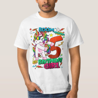 T-shirt 5 ans Anniversaire Comics Unicorn