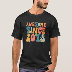 T-shirt 5 Ans Awesome depuis 2018 5e Anniversaire Fille W