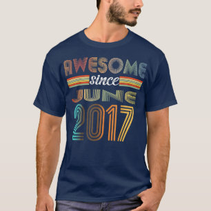 T-shirt 5 Ans Awesome depuis Juin 2017 5e Anniversaire