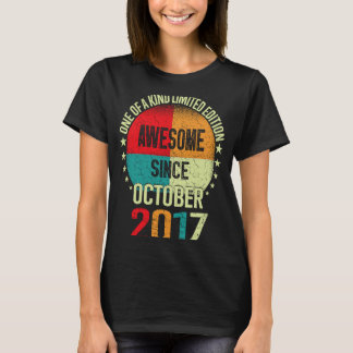 T-shirt 5 Ans Awesome depuis Octobre 2017 5e Anniversaire