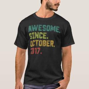 T-shirt 5 Ans Awesome depuis Octobre 2017 5e Anniversaire