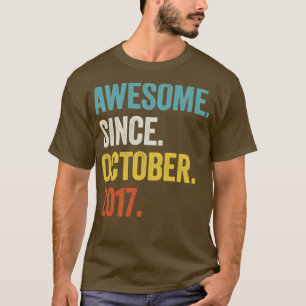 T-shirt 5 Ans Awesome depuis Octobre 2017 5e Anniversaire