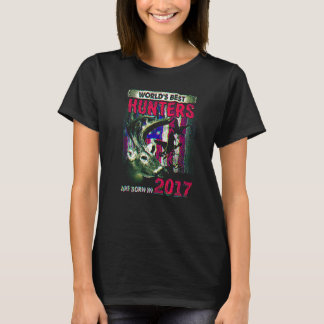 T-shirt 5 Ans Chasseur De Cerfs Né En 2017 5ème Anniversai