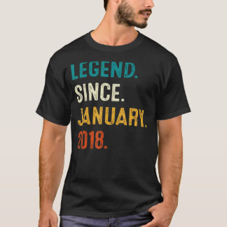 T-shirt 5 Ans Légende depuis Janvier 2018 5e Anniversaire