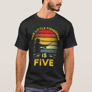 T-shirt 5 Ans Pêche Anniversaire Fête Pêcheur 5E B