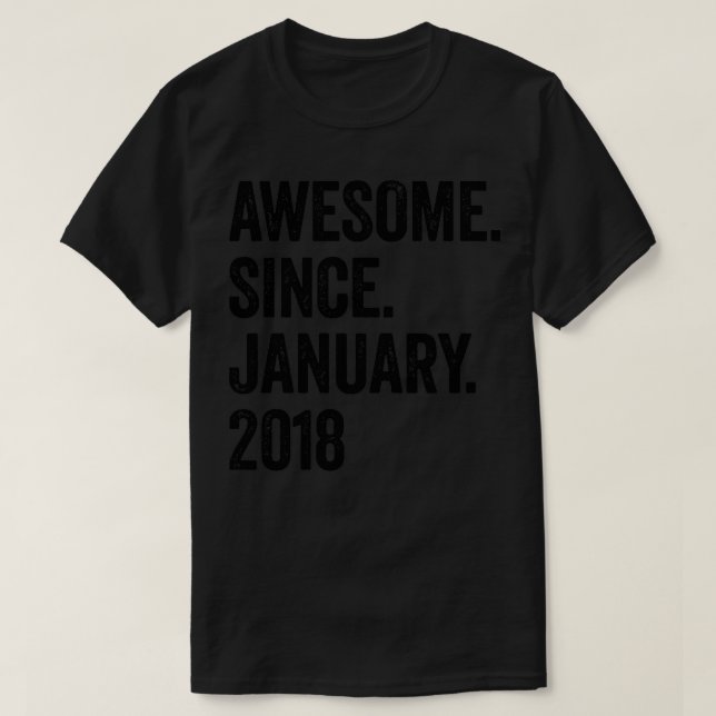 T-shirt 5 ans stupéfiant depuis Janvier 2018 5e anniversai (Design devant)