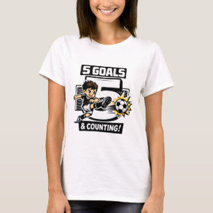 T-shirt 5 buts et ça continue Anniversaire de foot pour 5