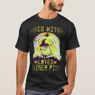 T-shirt 5 Cette sorcière adore les cochons d'Inde Hallowee