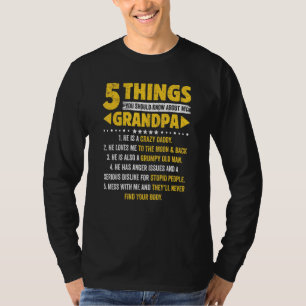 T-shirt 5 Choses Que Tu Devrais Savoir Sur Mes Pères Papi