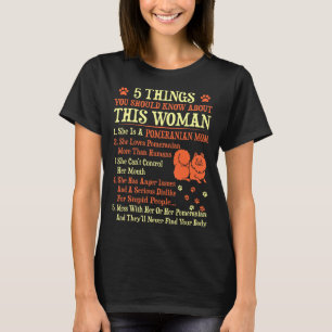 T-shirt 5 choses que vous devriez connaître la maman de