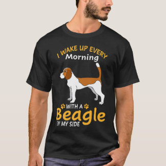 T-shirt 5 Je me réveille chaque matin avec un Beagle à mes