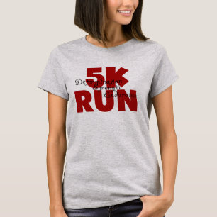 T-shirt 5 K Run Red Running Sports Athletics
