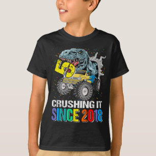 T-shirt 5 Le broyer depuis 2018 Monster Truck Dinosaur 5t