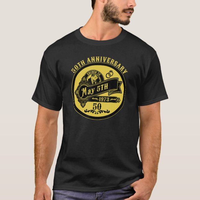 T-shirt 5 mai, 50e anniversaire de Mariage (Devant)