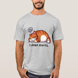 T-shirt 5 More Minutes Sleepy Orange Tabby Cat