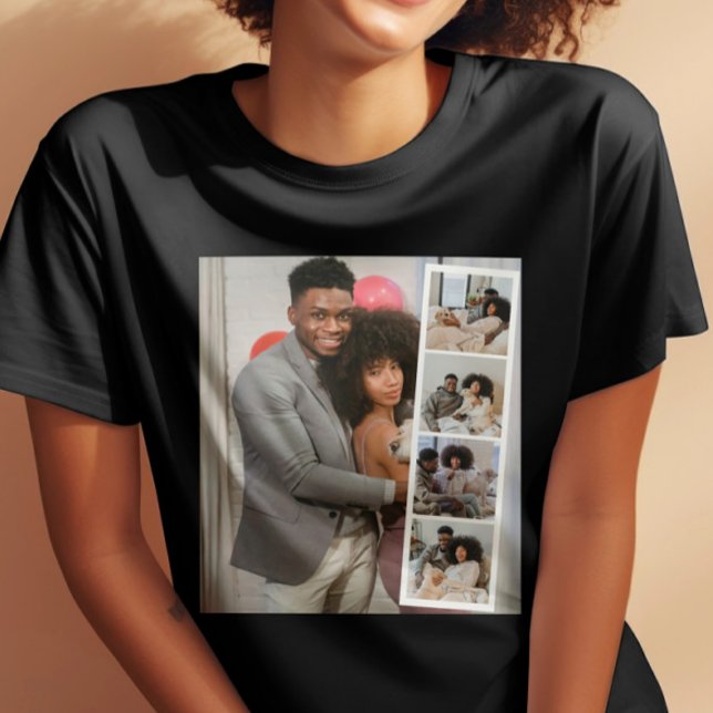 T-shirt 5 Photo Booth Moderne Personnalisé (5 Photo Booth Modern Personalized T-Shirt by Ricaso. Add your own photographs. Photo gift ideas)