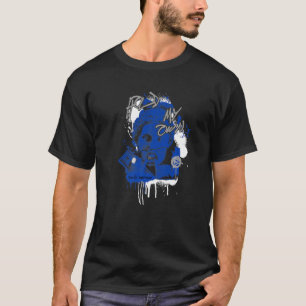 T-shirt 5 Racer Rétro Bleu Tee Tenir Ma Propre Course Stre