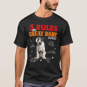 T-shirt 5 Règles Pour Les Grands Propriétaires De Danois