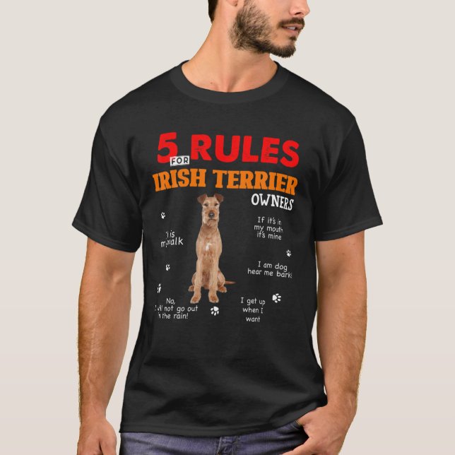 T-shirt 5 Règles Pour Les Propriétaires Irlandais De Terri (Devant)