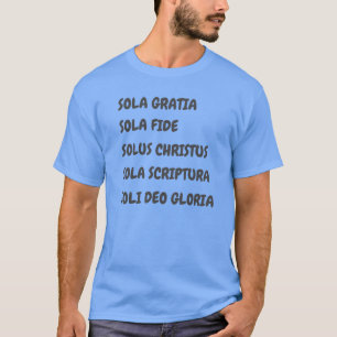 T-shirt 5 SOLA pour hommes chrétiens réformés