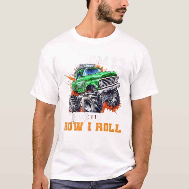 T-shirt 5 Year Old 5th Birthday Monster (Devant)
