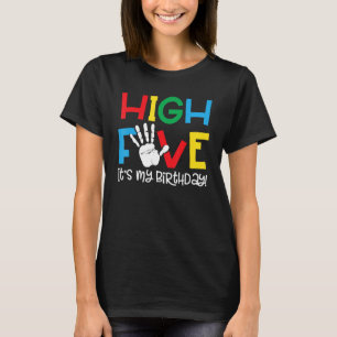 T-shirt 5ans 5e anniversaire High Five C'est mon anniversa