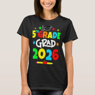T-shirt 5e année 2026 cinquième année diplômé école primai