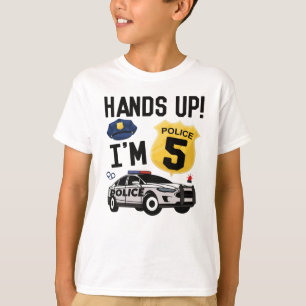 T-shirt 5e anniversaire Cadeau policier 5 année garçon