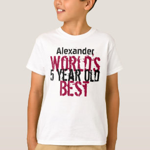 T-shirt 5e anniversaire cadeau World's Meilleur garçon de 