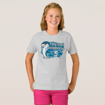 5e anniversaire de l'enfant Ce dauphin Cool est ci