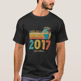 T-shirt 5E Anniversaire Juin 2017 Légende Depuis 2017 5 An