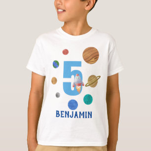 T-shirt 5e anniversaire Planète du système solaire