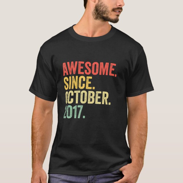 T-shirt 5e anniversaire stupéfiant depuis octobre 2017 5 a (Devant)
