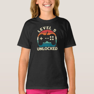 T-shirt 5e Birthday Level 5 Unlocked