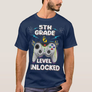 T-shirt 5e Grade Unlocked Boys First Day of School